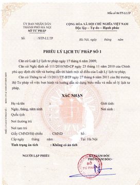 Thủ tục cấp Phiếu lý lịch tư pháp – luật 24h