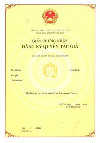 Giấy chứng nhận đăng ký quyền tác giả theo quy định - luật 24h