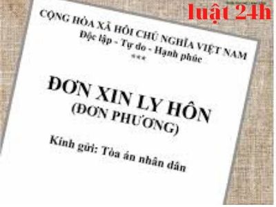 Mẫu đơn ly hôn đơn phương mới nhất của tòa án huyện Giồng Trôm