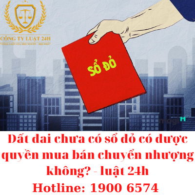 Đất đai chưa có sổ đỏ có được quyền mua bán chuyển nhượng không? - luật 24h