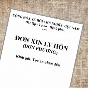 Mẫu đơn ly hôn đơn phương mới nhất của tòa án huyện Vũ Quang