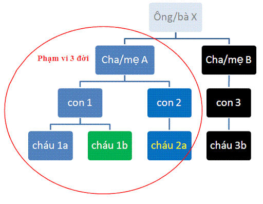 Cách xác định phạm vi ba đời khi đăng ký kết hôn như thế nào?