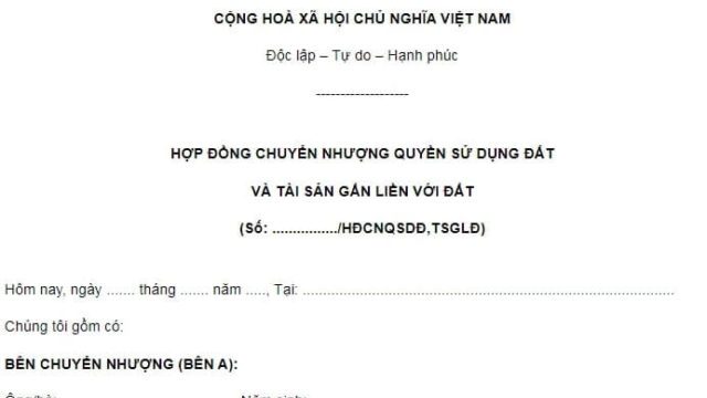 Mẫu hợp đồng mua bán đất của hộ gia đình mới nhất 2021?