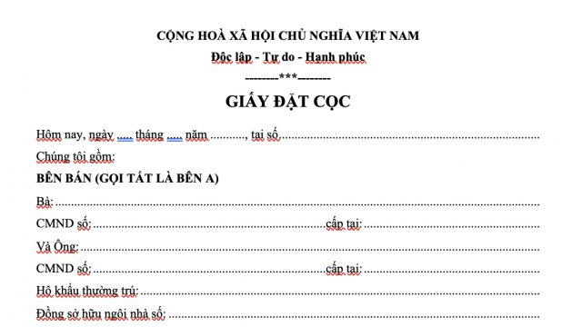 Mức phạt khi vi phạm hợp đồng đặt cọc mua bán nhà đất