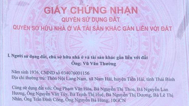 Điều kiện tách thửa đất trong trường hợp chung sổ đỏ