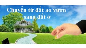 Thủ tục chuyển đổi đất vườn sang đất ở tại Cà Mau