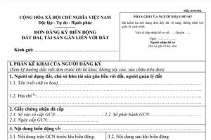 Trình tự, thủ tục đăng ký biến động đất đai