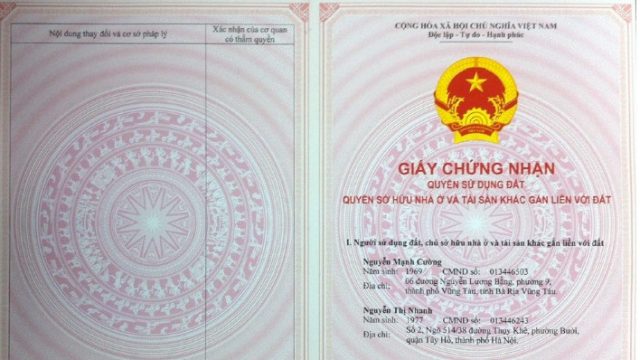 Căn cứ cấp giấy chứng nhận quyền sử dụng đất lần đầu