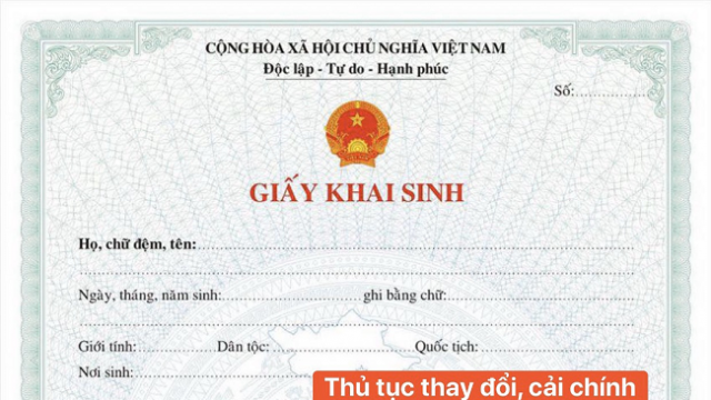 Cải chính lại tên đệm trên giấy khai sinh như thế nào?