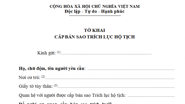 Thủ tục đăng ký lại khai sinh có yếu tố nước ngoài