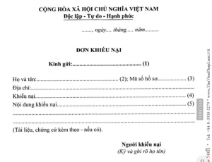 Mẫu đơn khiếu nại chủ tịch xã mới nhất – Gọi 1900 6574