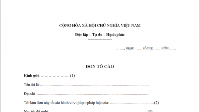 Mẫu đơn tố cáo thẩm phán mới nhất – Gọi 1900 6574